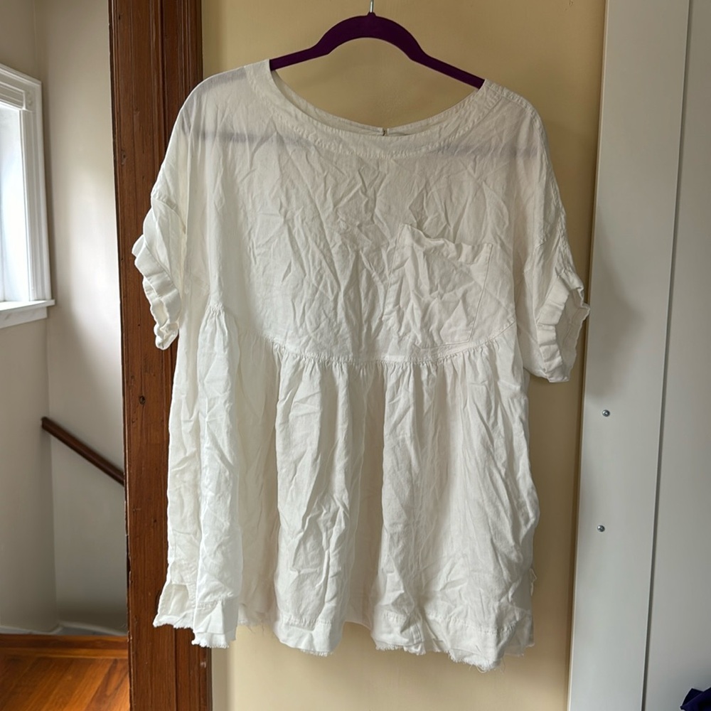 We The Free white flowy shirt